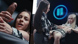 Time Stop Futa Surprise - HUGE Tits Brunette Grows Cock Freezes Time and Uses Blonde in Hardcore Sex
