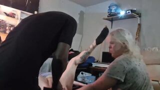 Naughty Dana and Mr. Pure Pleasure play with and eat twistedleenas pussy