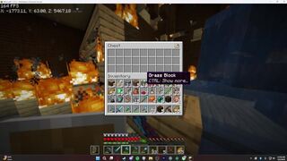 finding chicken jockey in woodland mansion and burning it down!!!!!!! (i drank a rage potion)