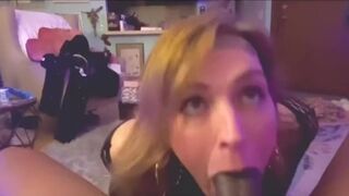 Ts Diana Deelight deepthroating big dick daddy