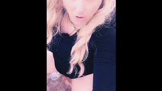 Trans Girl Squats And Pees